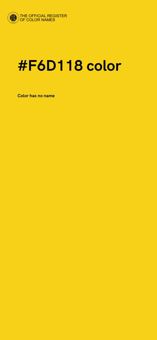 #F6D118 color image