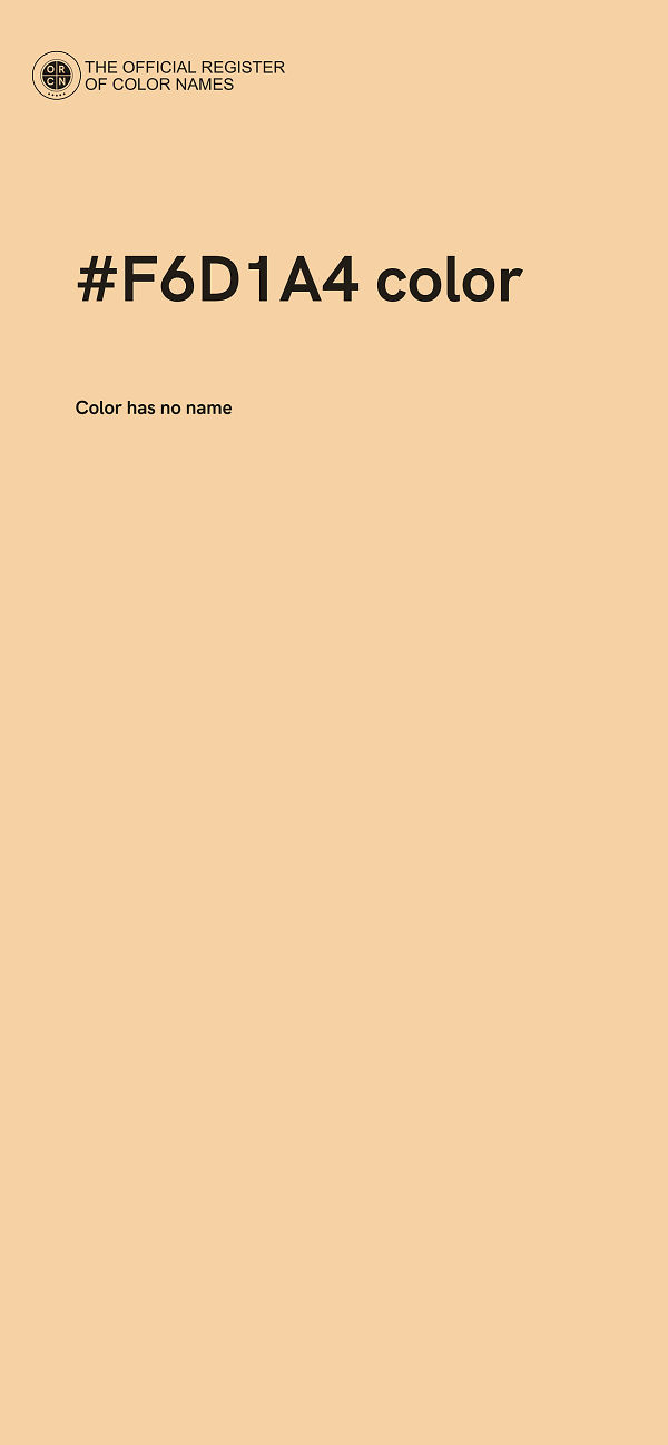 #F6D1A4 color image