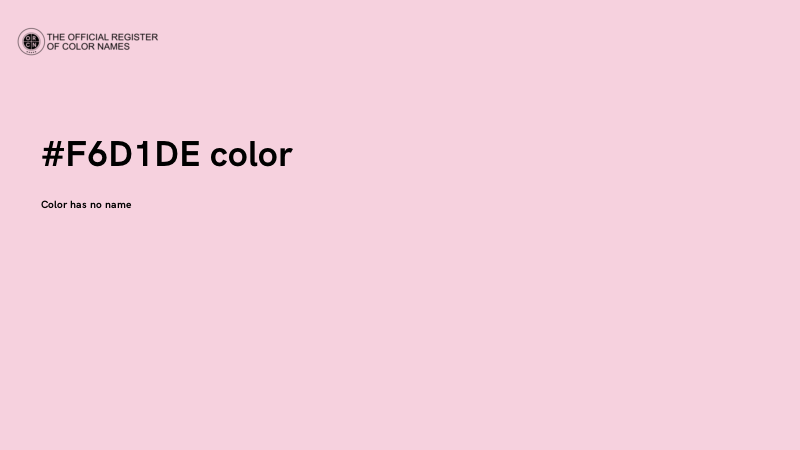 #F6D1DE color image