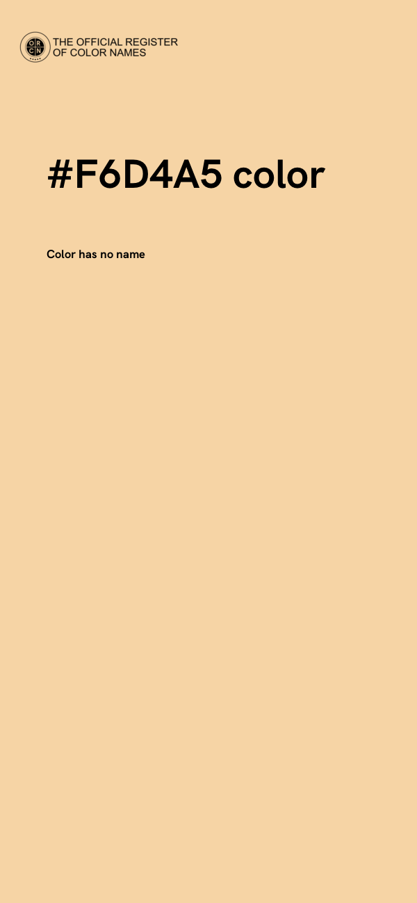 #F6D4A5 color image