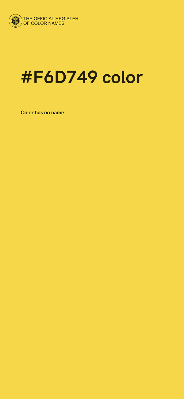 #F6D749 color image