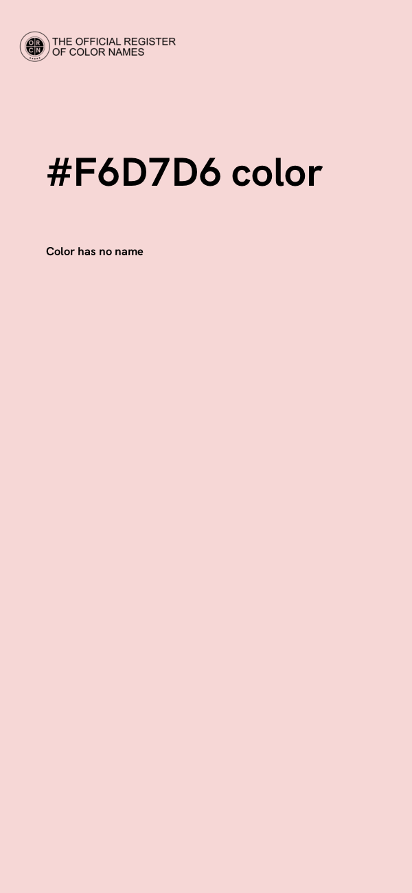 #F6D7D6 color image