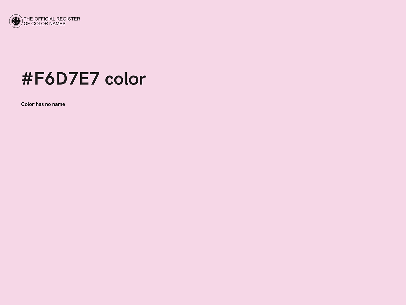 #F6D7E7 color image