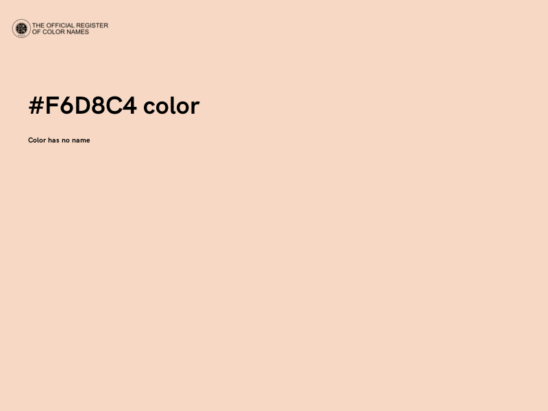 #F6D8C4 color image
