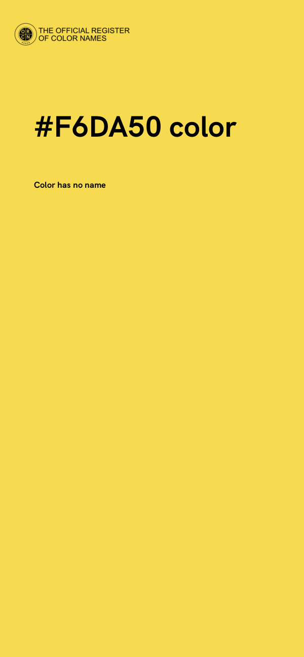#F6DA50 color image
