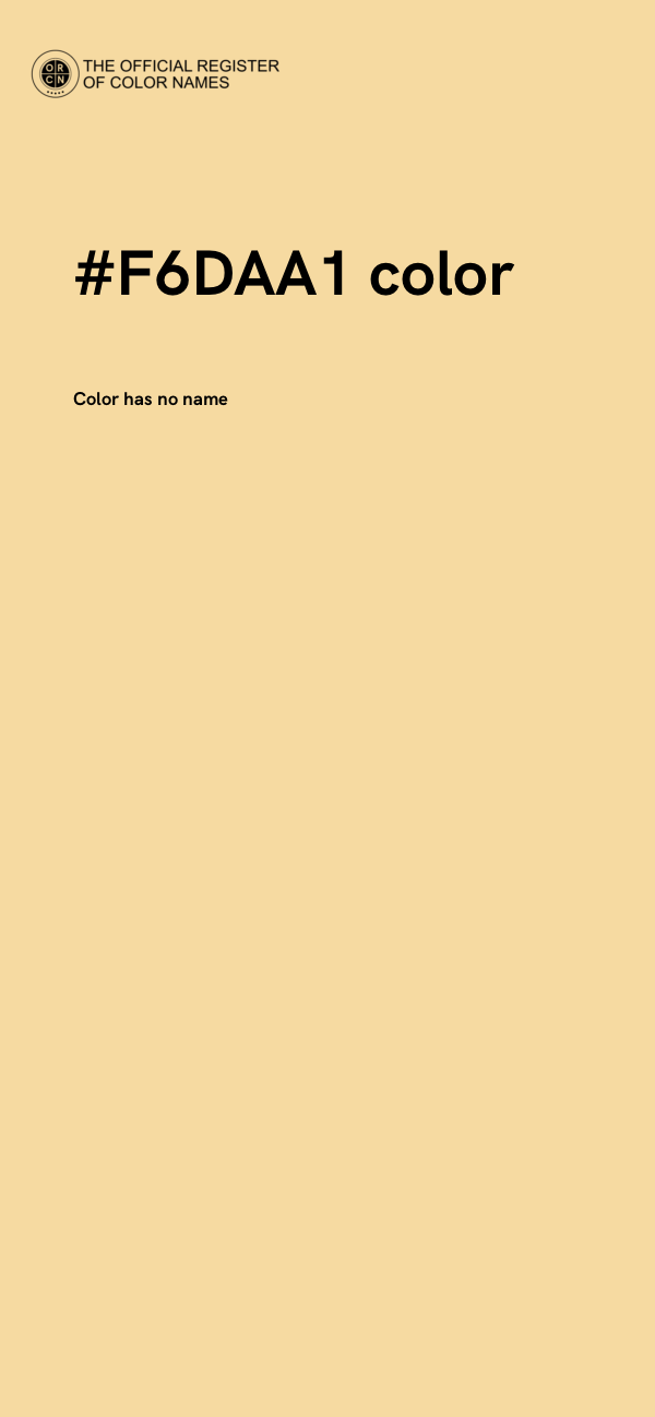 #F6DAA1 color image