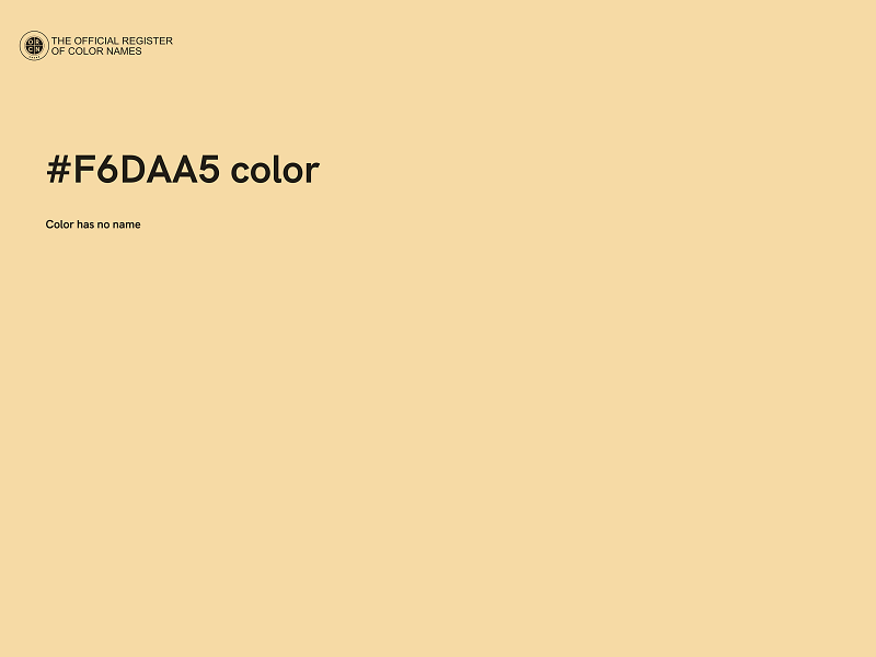 #F6DAA5 color image