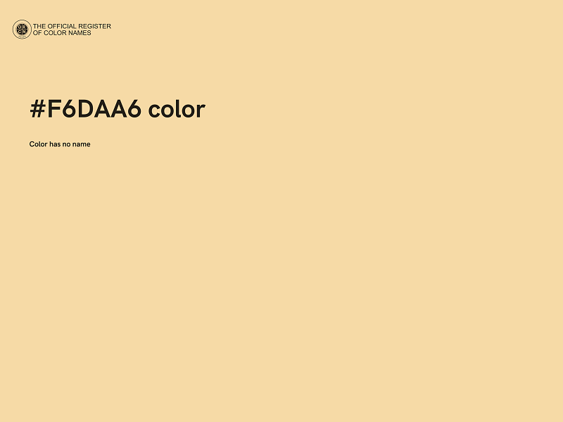 #F6DAA6 color image