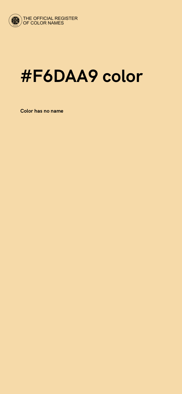 #F6DAA9 color image