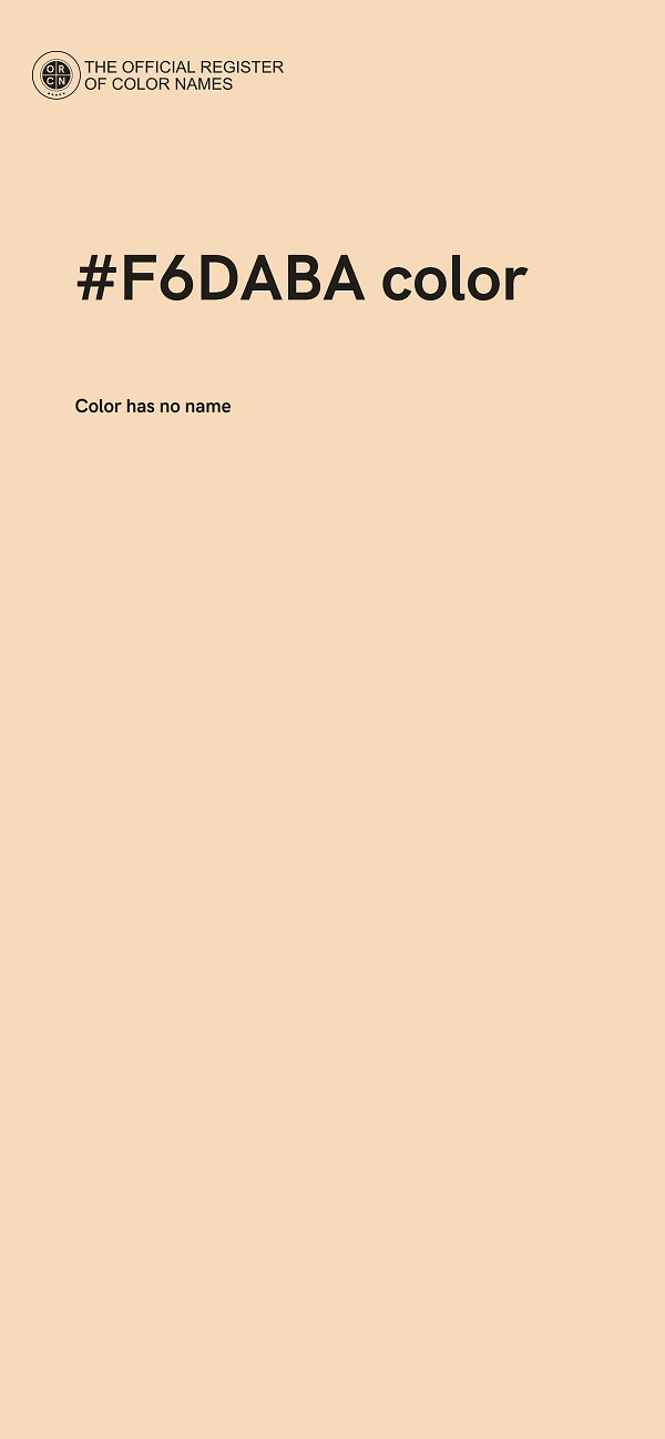 #F6DABA color image