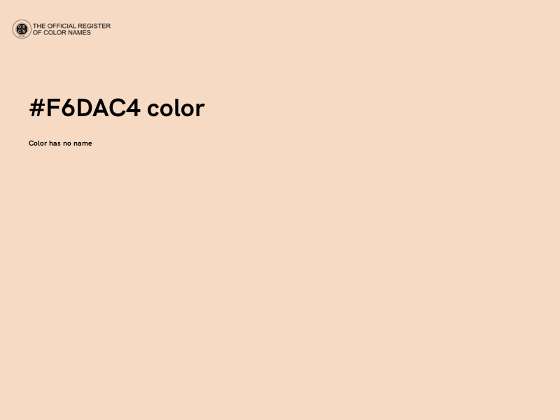 #F6DAC4 color image