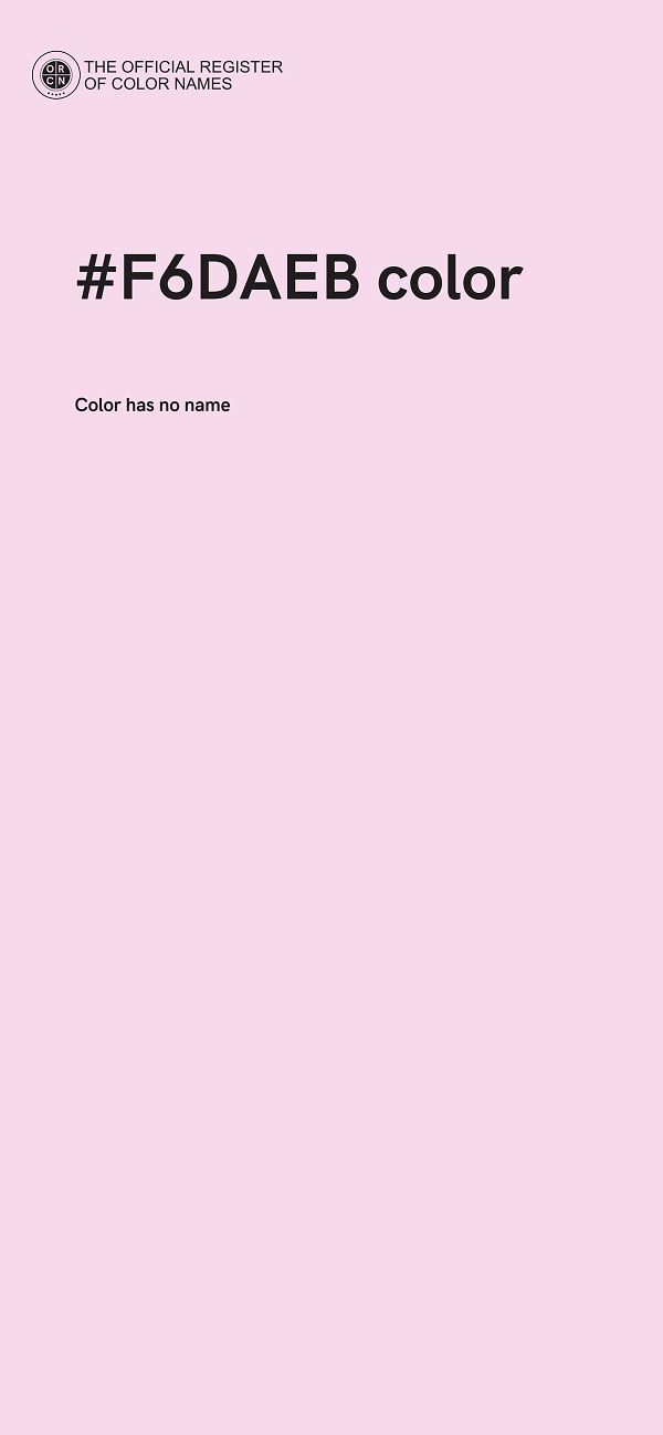 #F6DAEB color image