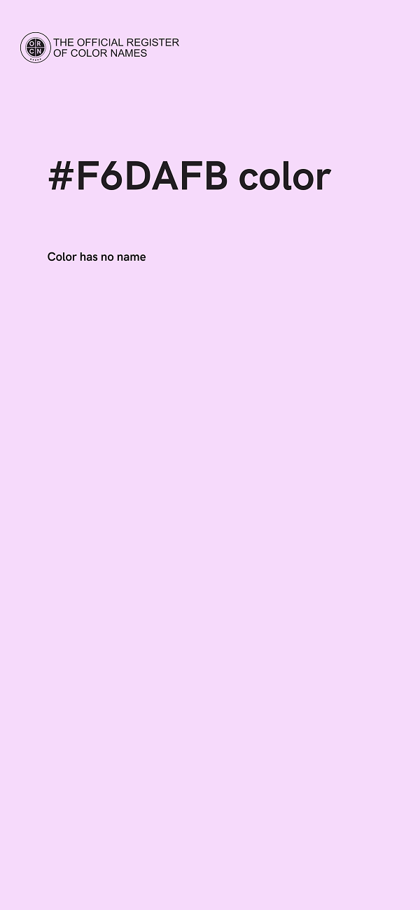 #F6DAFB color image