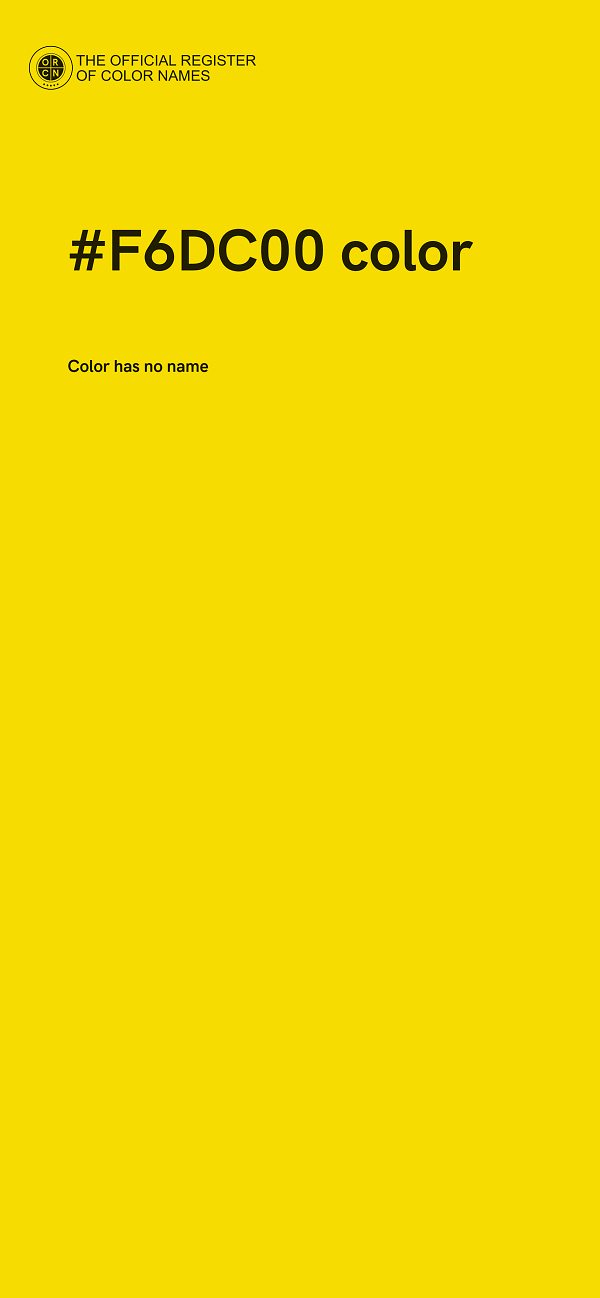 #F6DC00 color image