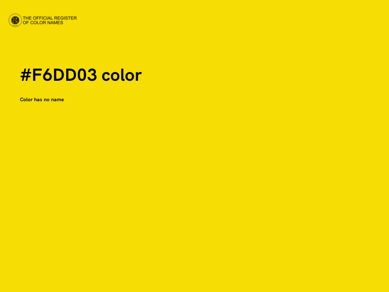 #F6DD03 color image