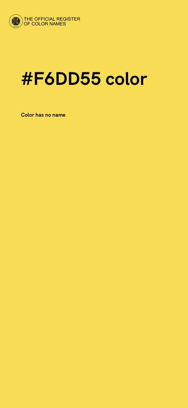 #F6DD55 color image