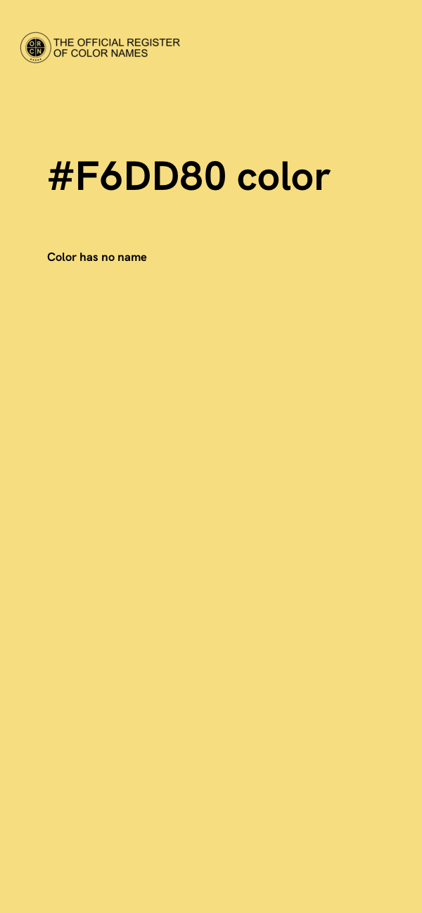 #F6DD80 color image