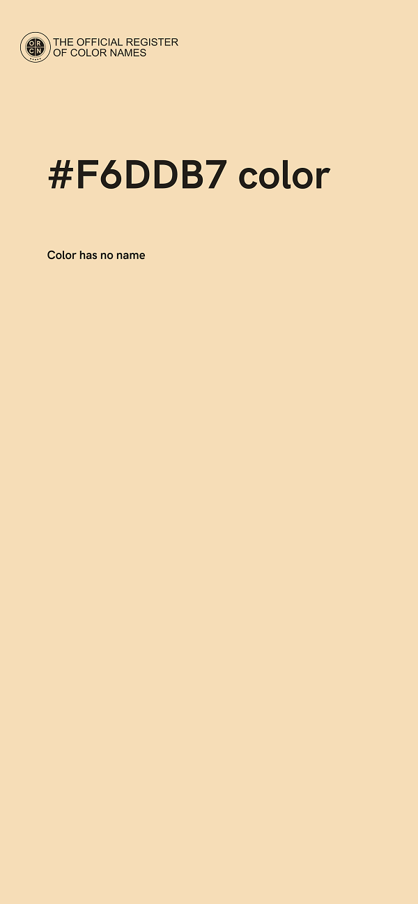 #F6DDB7 color image