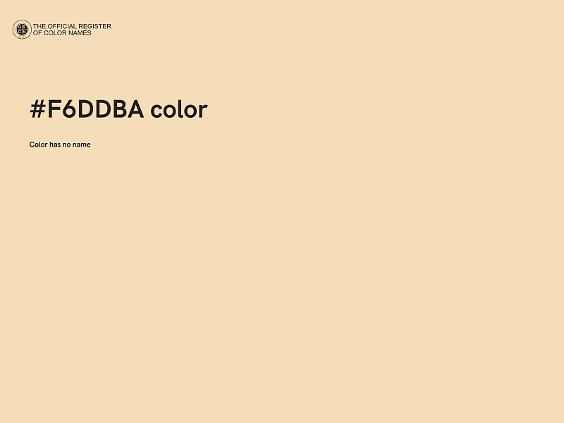 #F6DDBA color image