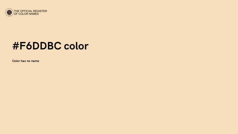 #F6DDBC color image