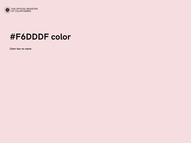 #F6DDDF color image