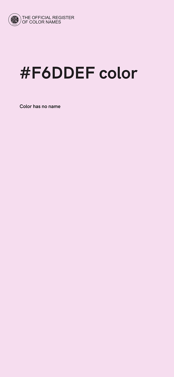 #F6DDEF color image