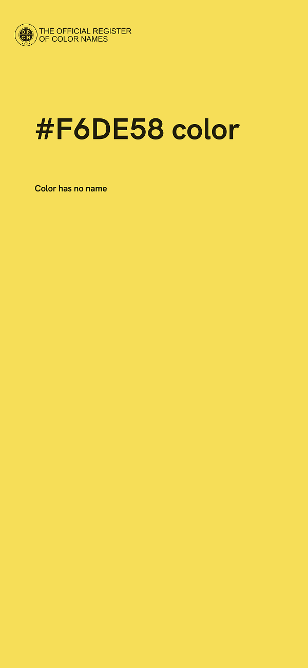 #F6DE58 color image