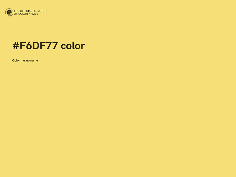 #F6DF77 color image