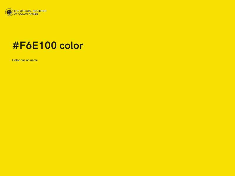 #F6E100 color image