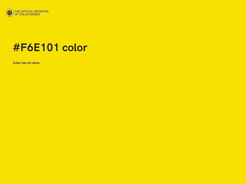 #F6E101 color image