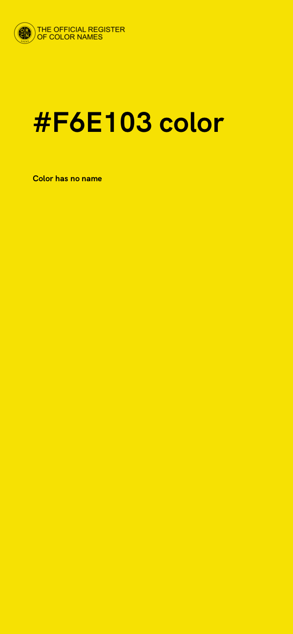 #F6E103 color image