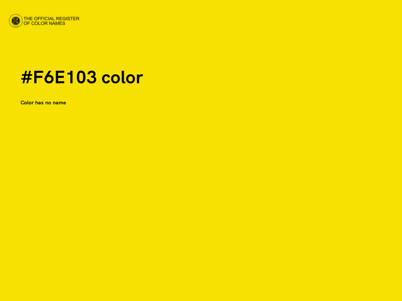 #F6E103 color image