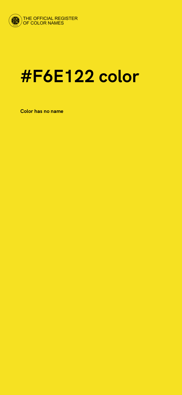 #F6E122 color image