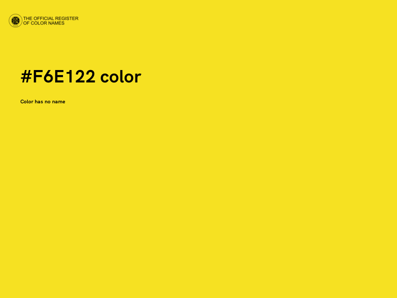 #F6E122 color image