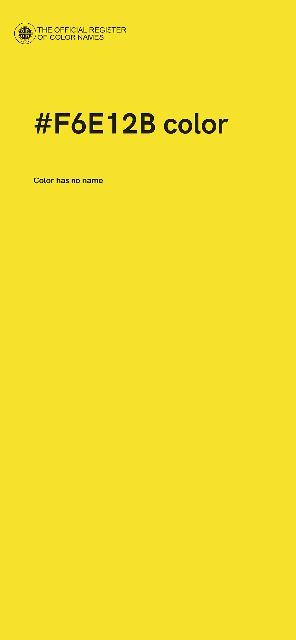 #F6E12B color image