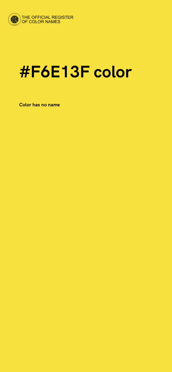 #F6E13F color image