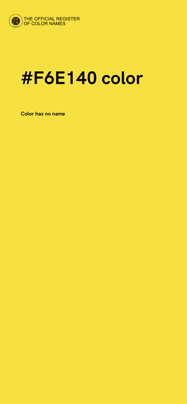#F6E140 color image