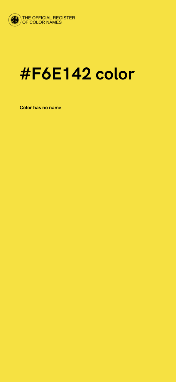 #F6E142 color image