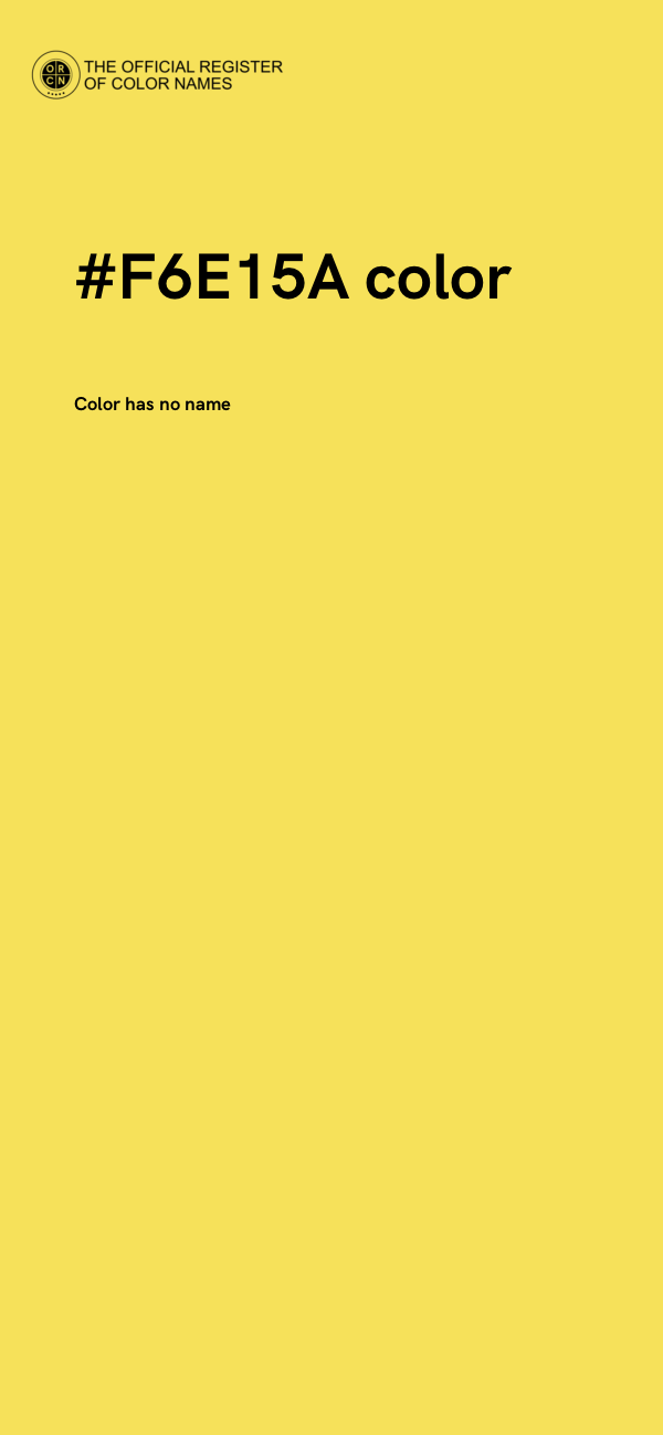 #F6E15A color image