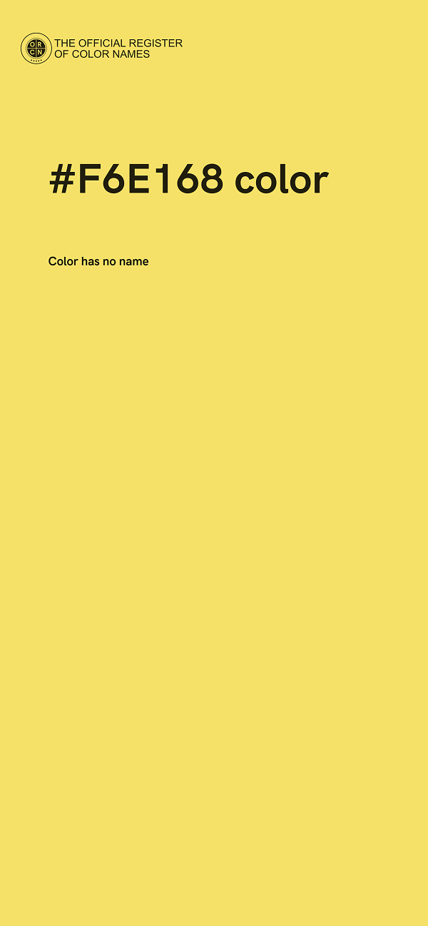 #F6E168 color image