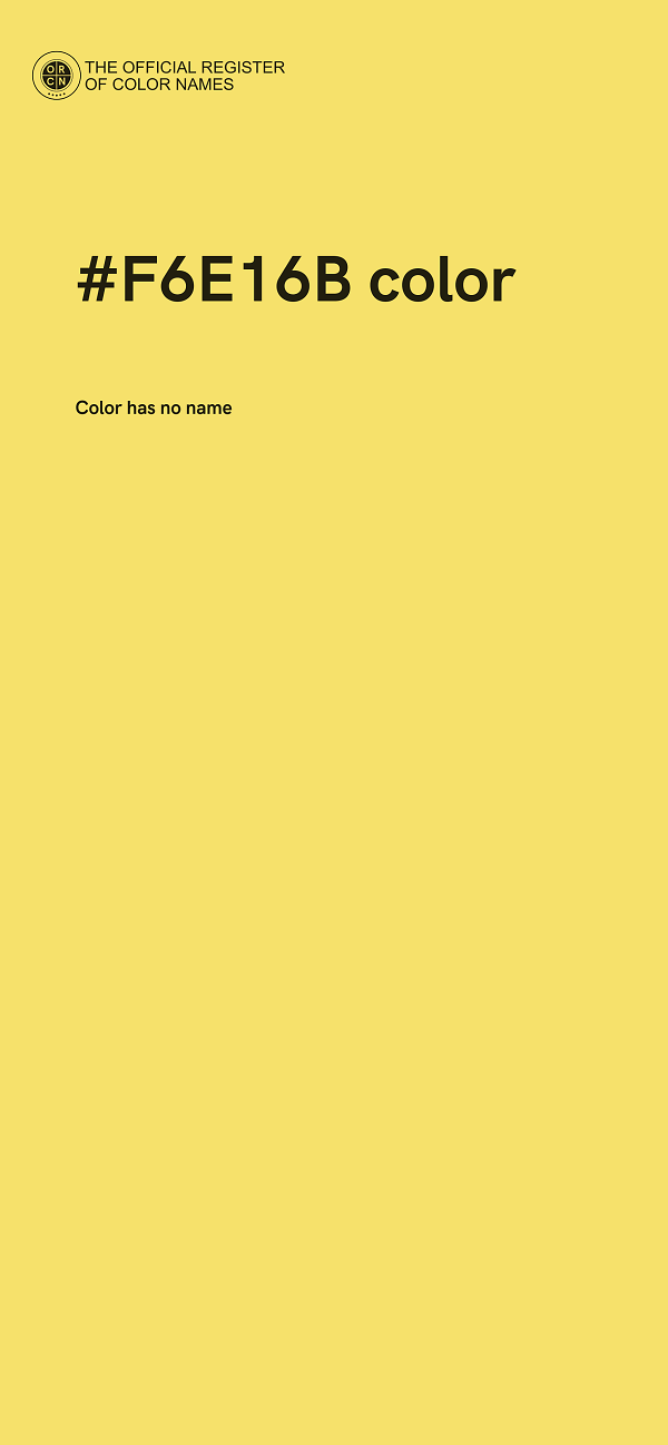#F6E16B color image