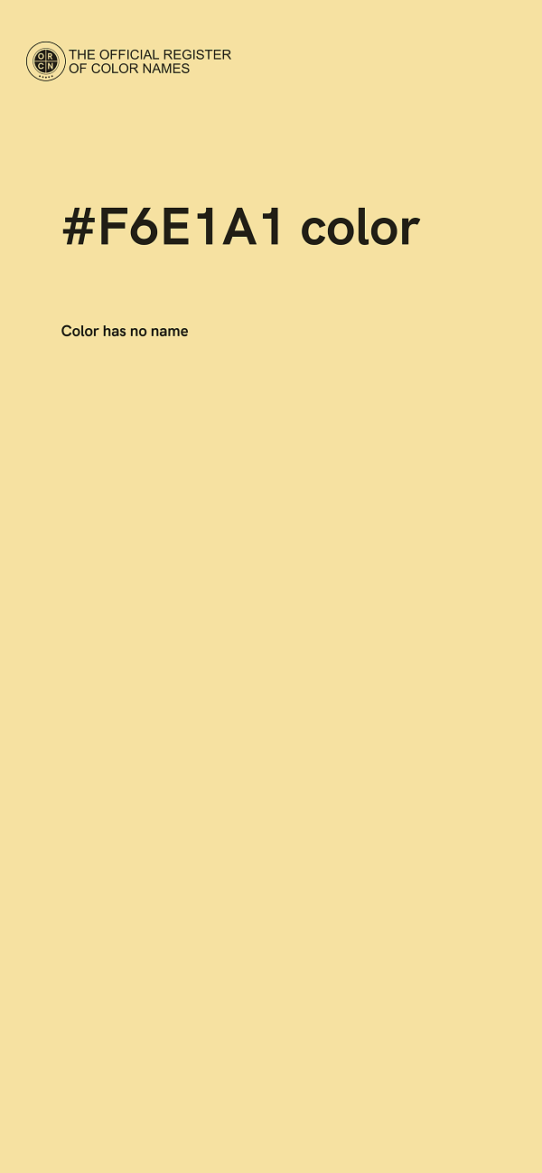 #F6E1A1 color image