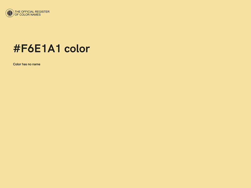 #F6E1A1 color image