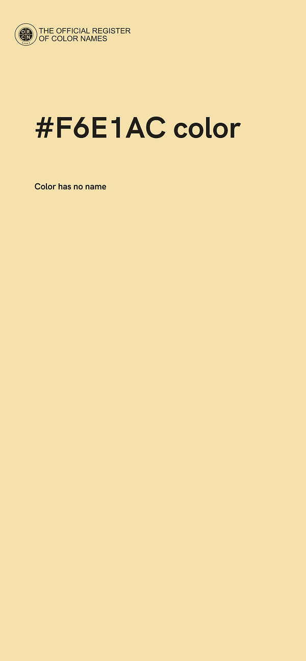 #F6E1AC color image