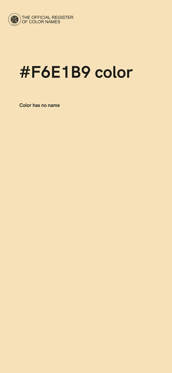 #F6E1B9 color image