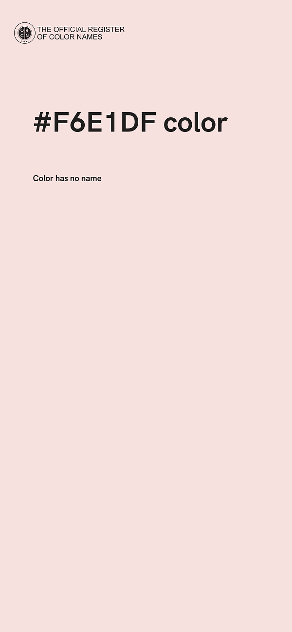 #F6E1DF color image