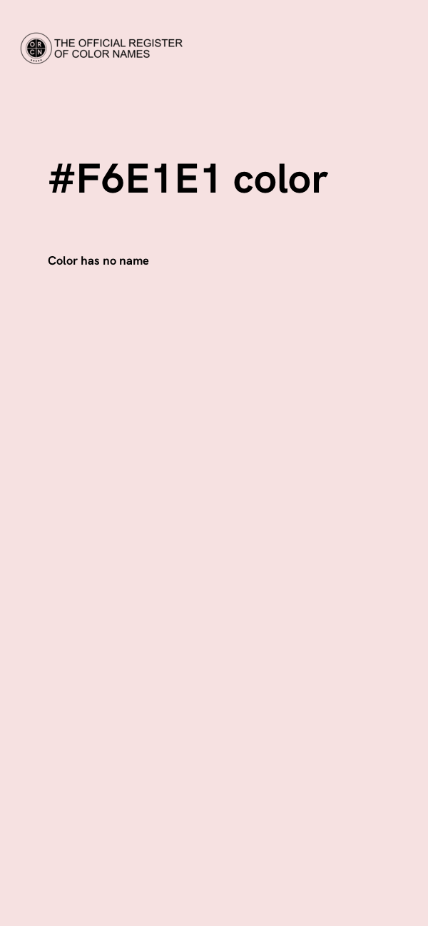 #F6E1E1 color image