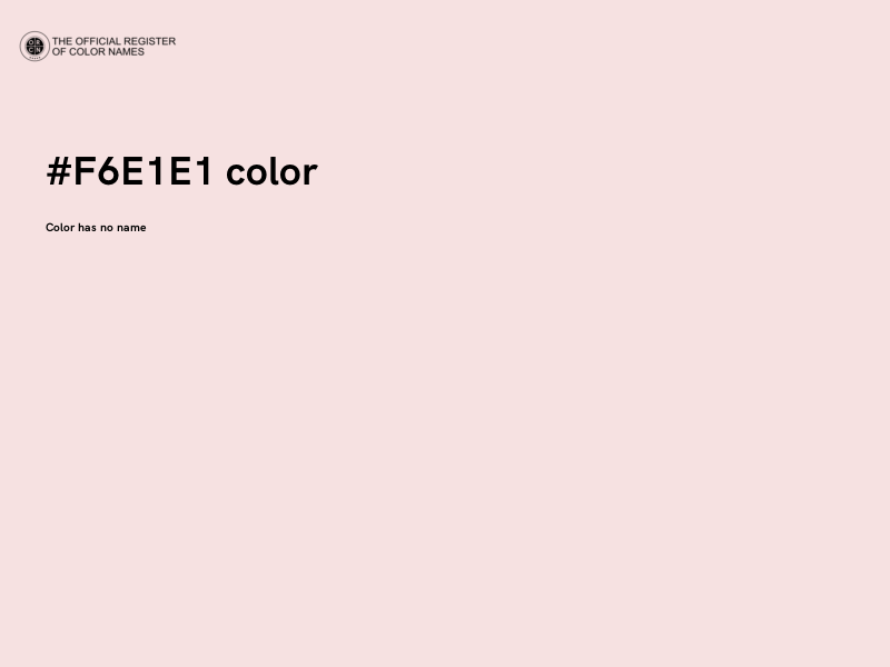 #F6E1E1 color image