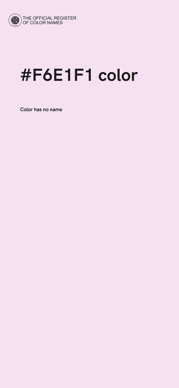 #F6E1F1 color image