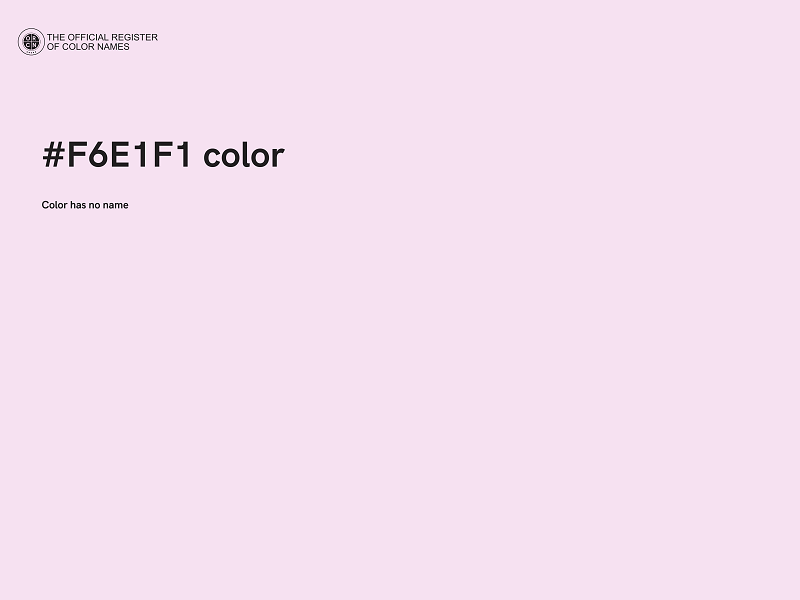 #F6E1F1 color image